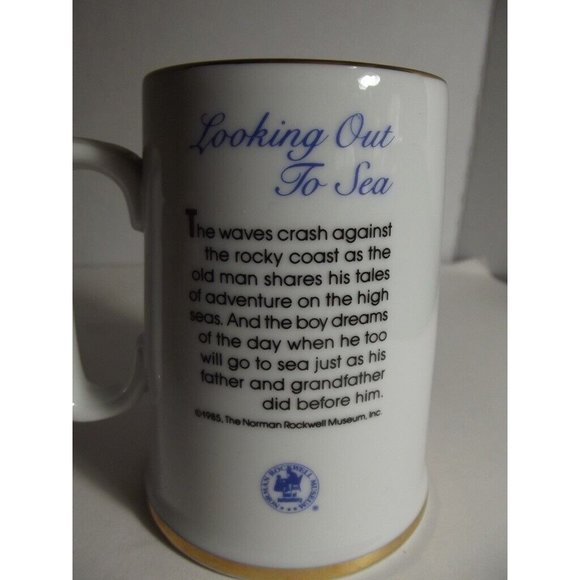 Norman Rockwell Museum 1985 Looking Out to Sea Coffee Mug Cup Art Collection - Picture 8 of 12